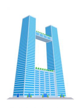 高層ビルのイメージイラスト